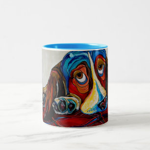 Bassethundmugg Två-Tonad Mugg