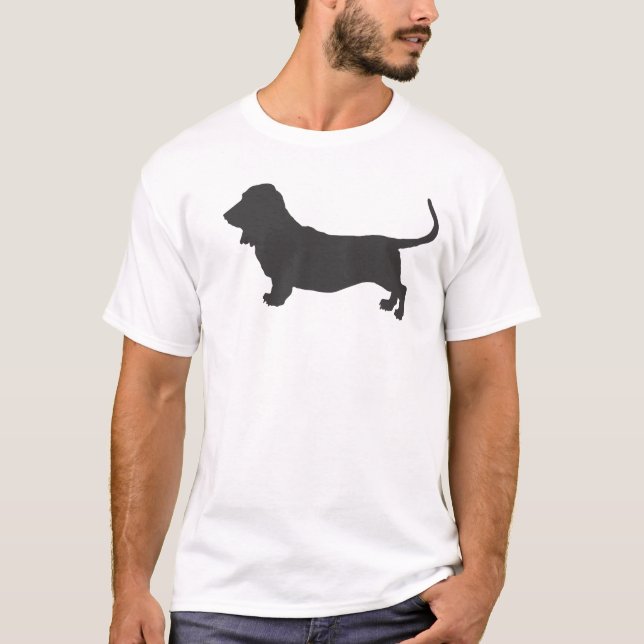 BassethundSilhouette T-shirt (Framsida)