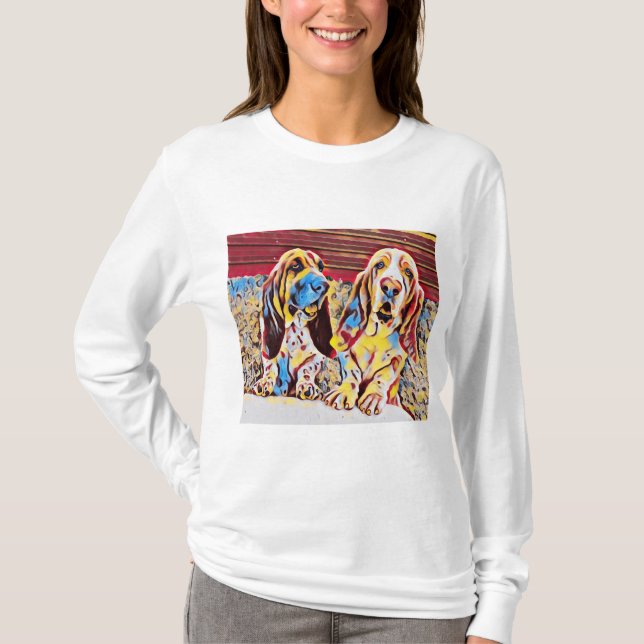 Bassethundskjorta T Shirt (Framsida)