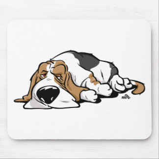 Bassethundtecknad hund musmatta