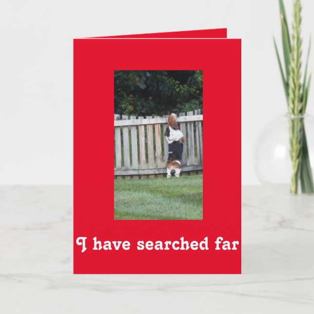 Bassethundvalentin kort för dag (Framsida)