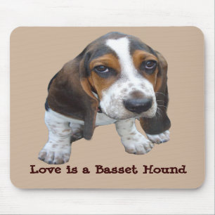 Bassethundvalp Mousepad Musmatta