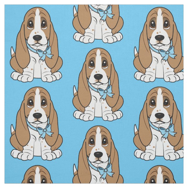 Bassethundvalp Tyg (Provkarta)