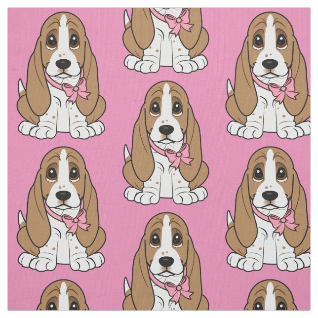 Bassethundvalp Tyg (Provkarta)