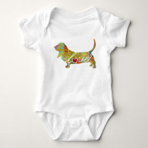 Bassethundvattenfärg T-shirt