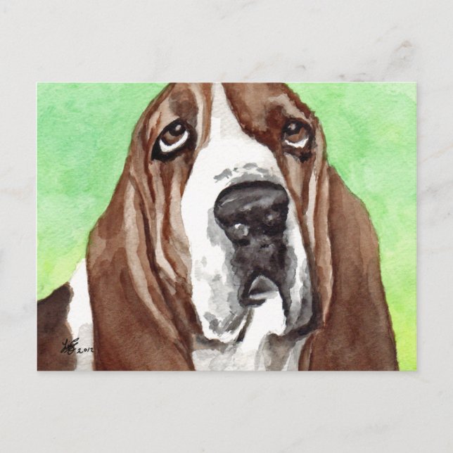 Bassethundvykort Vykort (Framsida)