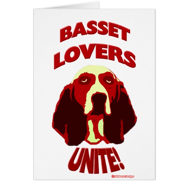 BassetLovers Hälsningskort (Framsidan)