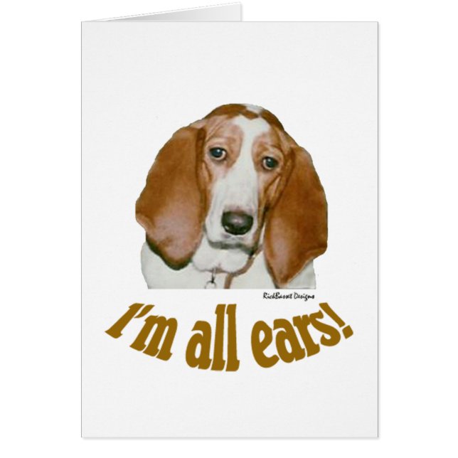 Bassetöron Hälsningskort (Framsidan)