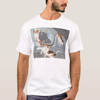 Bassets på rymdfärjaskjortan t-shirt