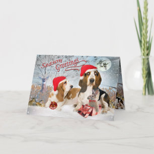 Bassets Season Hälsning-kort Helgkort