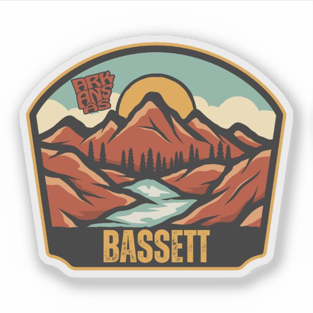 Bassett, Arkansas Klistermärken (Framsida)