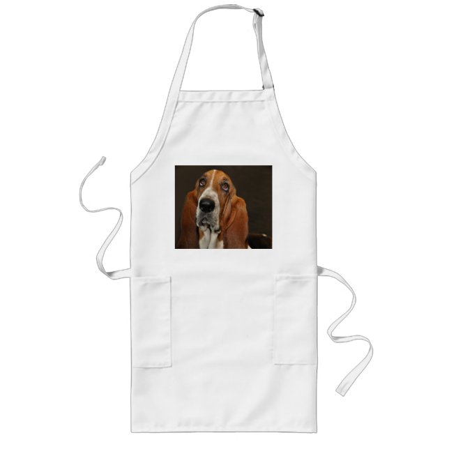 bassett hound 2 långt förkläde (Framsidan)
