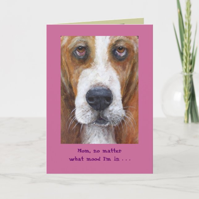 Bassett Hound Mors dag Card Kort (Framsida)