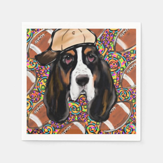 Bassett Hound Pappersservett (Framsidan)