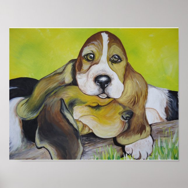 Bassett Hound Valps Poster (Framsidan)