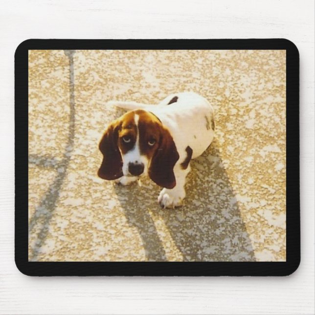 Bassetthund Mousepad Musmatta (Framsidan)