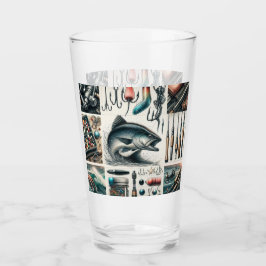 Bassfisk från fiskeredskap glaskopp