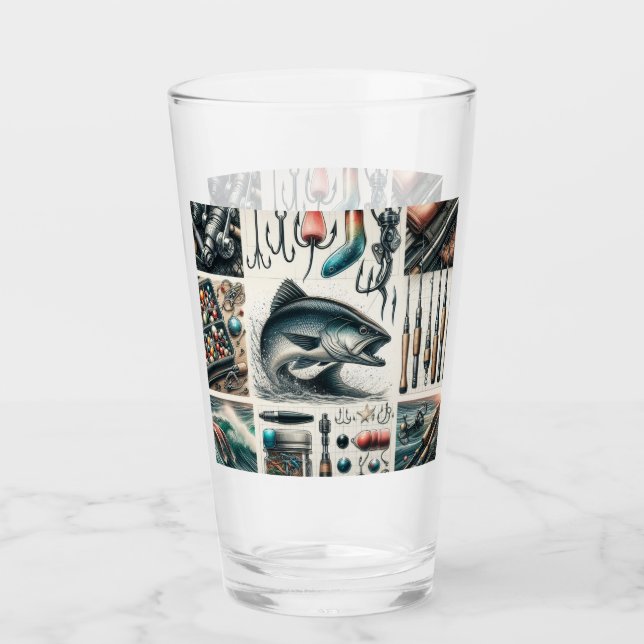 Bassfisk från fiskeredskap glaskopp (Framsida)