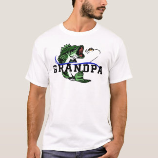 Bassfiske Farfar Fiskare T Shirt