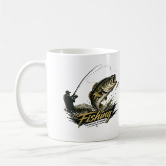 Bassfiske Mugg | Fiskare Kaffe Kopp | Vintage