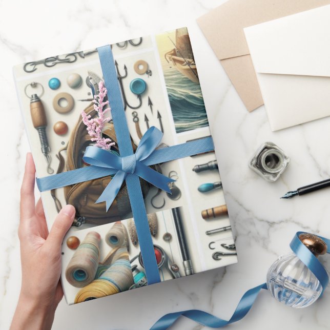 Bassfiske och utrustning till honom presentpapper (Gifting)