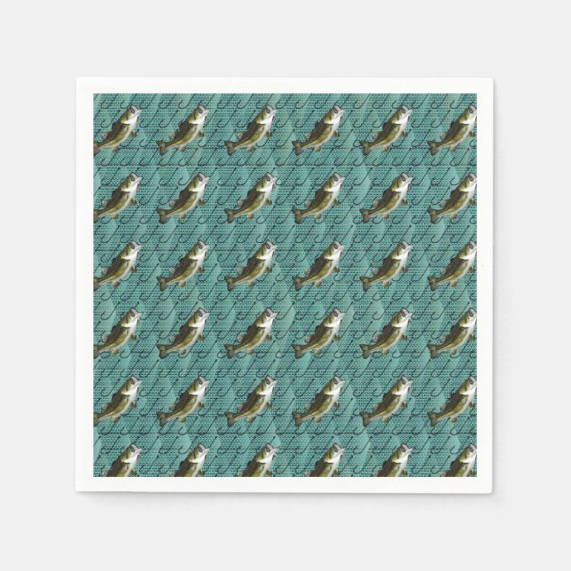 Bassfiske Pappersservett (Framsidan)