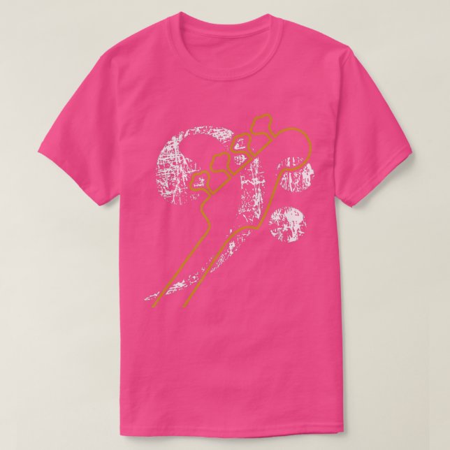 Bassguitarhals med Bass Clef for Bass Players Ban T Shirt (Design framsida)
