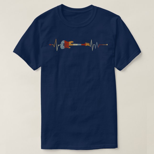 BassGuitarist-pulsslag Bass Guitar T Shirt (Design framsida)