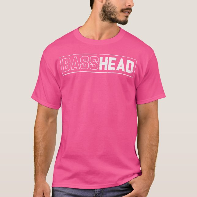 Basshead Dubstep Bass Head Drum and Bass Edm Techn T Shirt (Framsida)