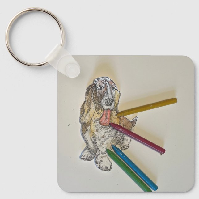 Bassisk nyckelkedja nyckelring (Framsida)