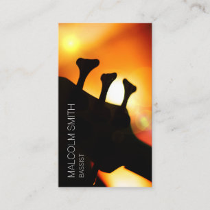 Bassistance Bass Headstock Light Flare Musician Visitkort