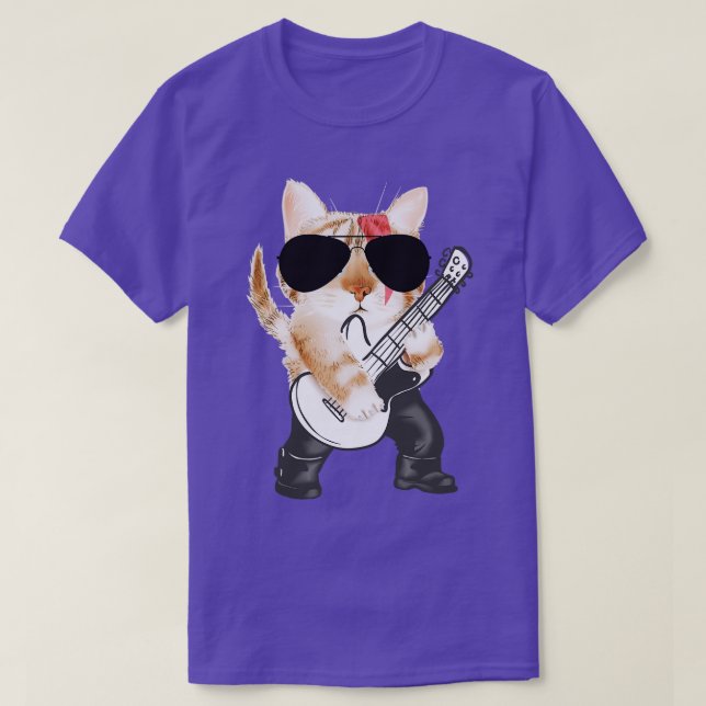 Bassistance Coola Cat Bass Guitar T Shirt (Design framsida)