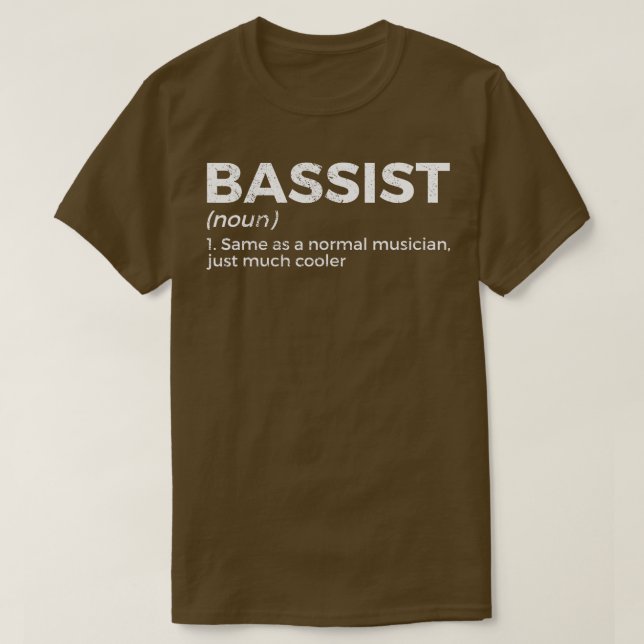 Bassistance Definition Bass Player för musiker T Shirt (Design framsida)