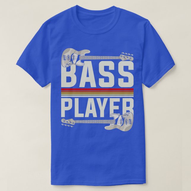 Bassistance Guitar Player Bass Guitar T Shirt (Design framsida)
