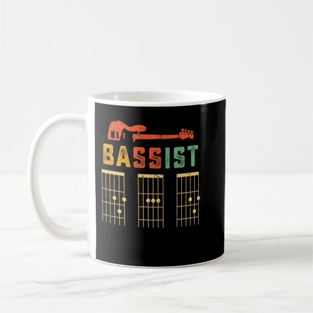 Bassistance Pappa - Guitar Chords - Fars dag Gift  Kaffemugg (Vänster)