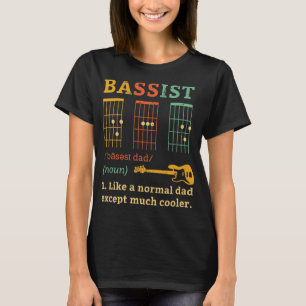 Bassistance Pappa - Guitar Chords - Fars dag Gift T Shirt