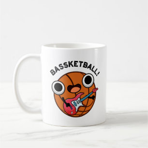 Bassketball Funny Basketball Music Pun Kaffemugg