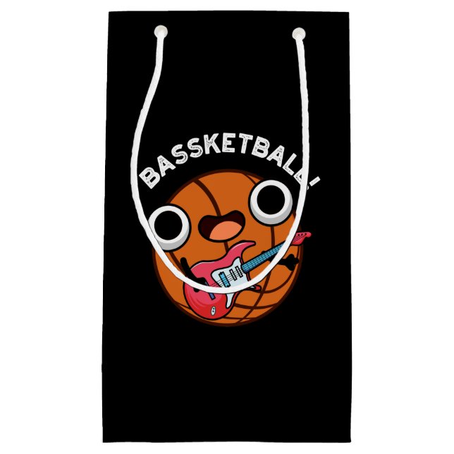 Bassketball Funny Basketball Music Pun Mörk BG (Framsidan)