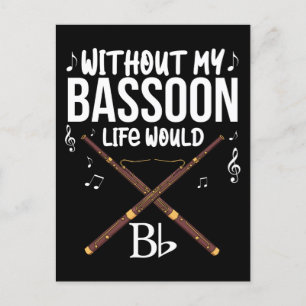 BasSnart Gift Manar Band Player Jazz Music Bassoon Vykort
