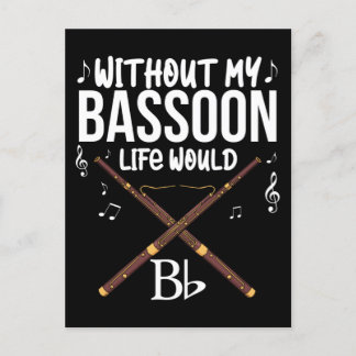 BasSnart Gift Manar Band Player Jazz Music Bassoon Vykort