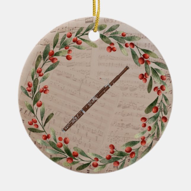 BasSnart jul Ornamet Orchestra Music Gift Julgransprydnad Keramik (Framsidan)