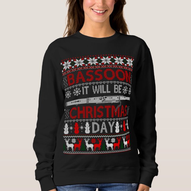 Bassnart kommer juldagen att ge Ugly Julafton Sw T Shirt (Framsida)