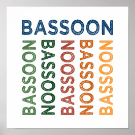 Basson Colorful Poster