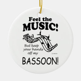 Basson känner musiken julgransprydnad keramik