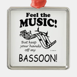 Basson känner musiken julgransprydnad metall
