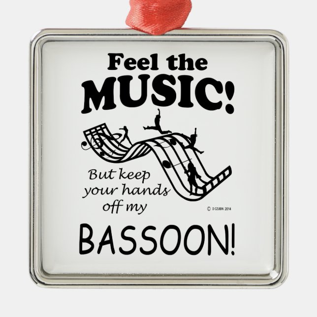 Basson känner musiken julgransprydnad metall (Framsidan)
