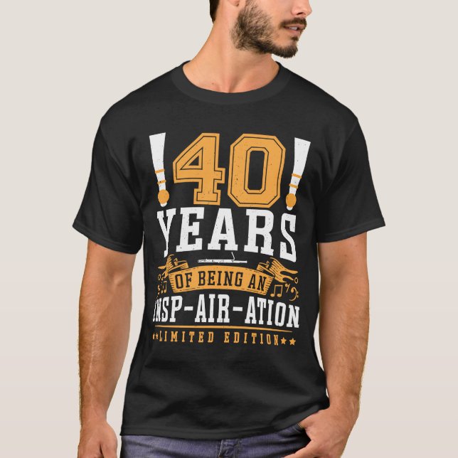 Basson Player Birthday 40 Years T Shirt (Framsida)