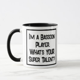 Basson Player Toppen Talent. Två Tone Bassoonist Mugg