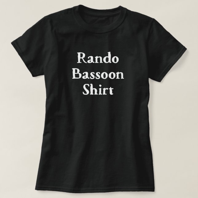 Basson Rando Funny T-shirt (Design framsida)
