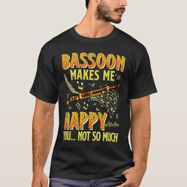 Bassoon Bassoonist Instrument Woodwind Player  2 T Shirt (Framsida)